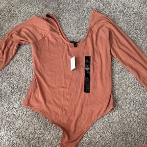 Banana Republic Terracotta Long Sleeve Bodysuit